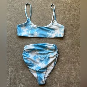 Noise High-Rise Cloud Print Bikini
